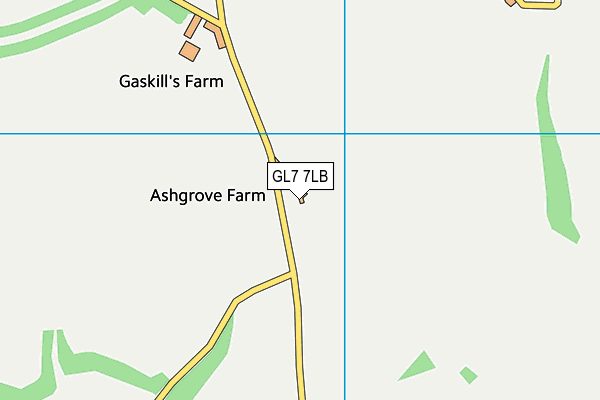 GL7 7LB map - OS VectorMap District (Ordnance Survey)