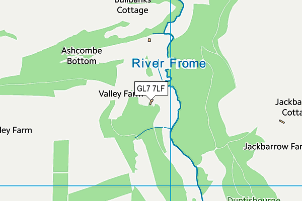 GL7 7LF map - OS VectorMap District (Ordnance Survey)