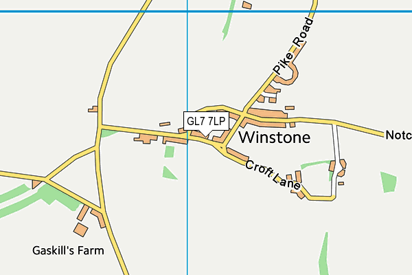 GL7 7LP map - OS VectorMap District (Ordnance Survey)