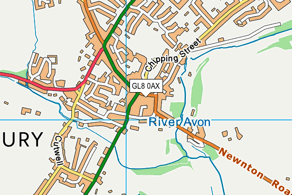 GL8 0AX map - OS VectorMap District (Ordnance Survey)