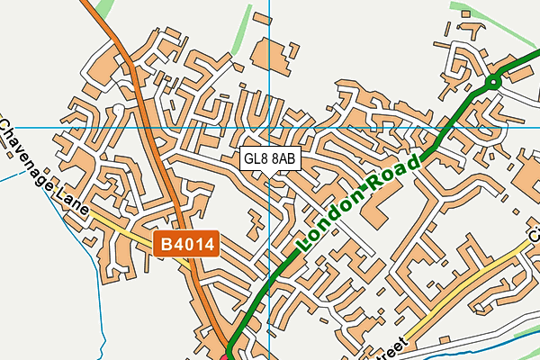 GL8 8AB map - OS VectorMap District (Ordnance Survey)