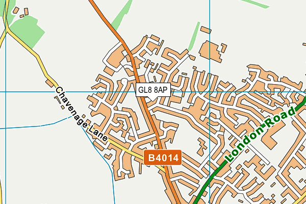 GL8 8AP map - OS VectorMap District (Ordnance Survey)