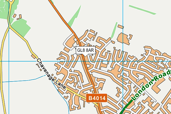 GL8 8AR map - OS VectorMap District (Ordnance Survey)