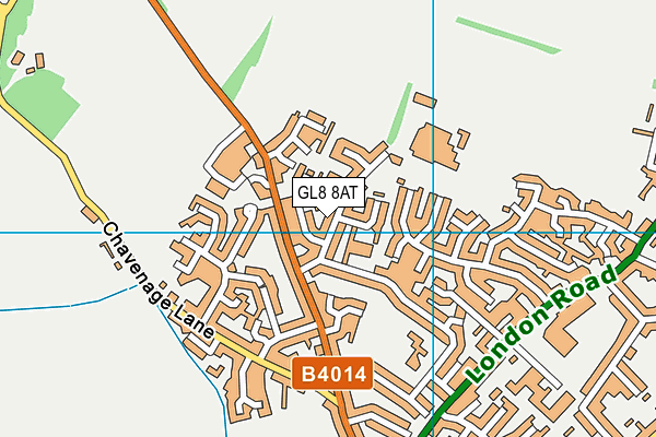 GL8 8AT map - OS VectorMap District (Ordnance Survey)