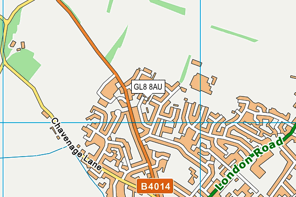 GL8 8AU map - OS VectorMap District (Ordnance Survey)