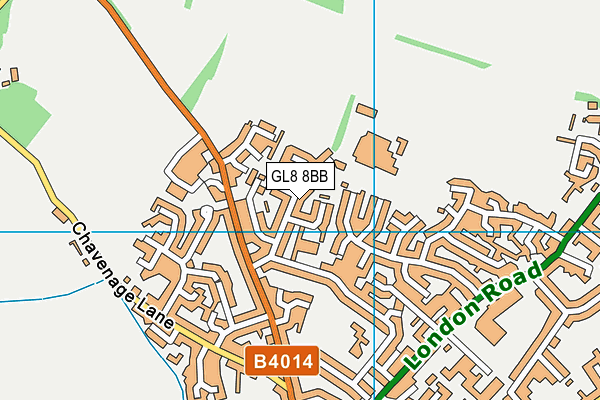 GL8 8BB map - OS VectorMap District (Ordnance Survey)