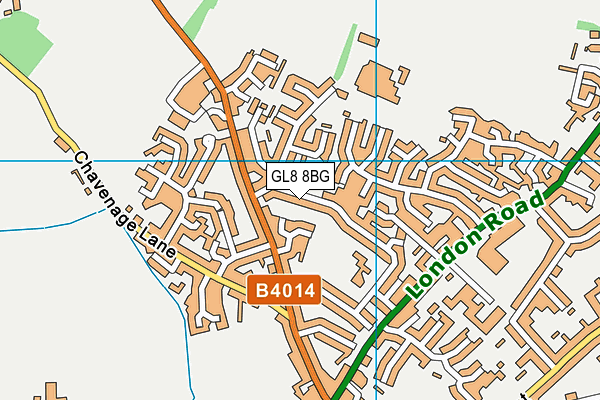 GL8 8BG map - OS VectorMap District (Ordnance Survey)