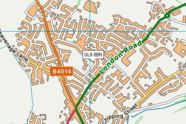 GL8 8BN map - OS VectorMap District (Ordnance Survey)