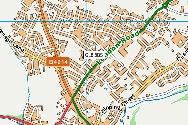 GL8 8BS map - OS VectorMap District (Ordnance Survey)