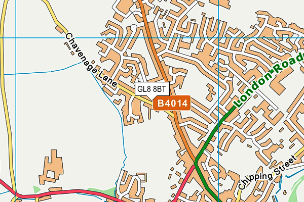 GL8 8BT map - OS VectorMap District (Ordnance Survey)