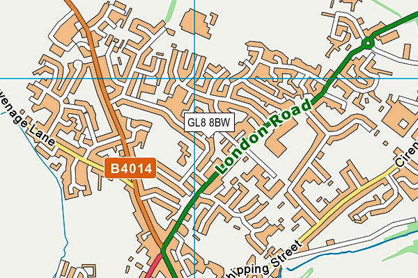 GL8 8BW map - OS VectorMap District (Ordnance Survey)