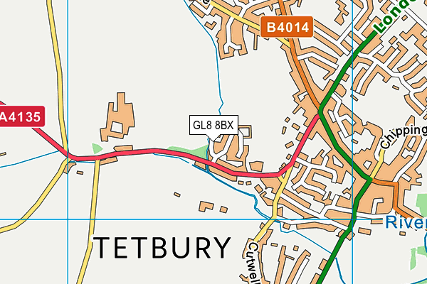 GL8 8BX map - OS VectorMap District (Ordnance Survey)