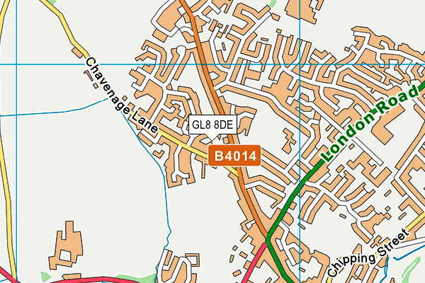 GL8 8DE map - OS VectorMap District (Ordnance Survey)
