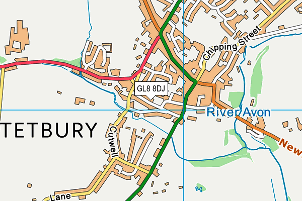 GL8 8DJ map - OS VectorMap District (Ordnance Survey)