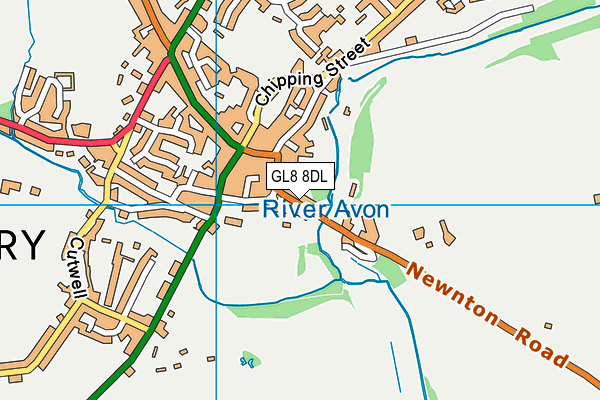 GL8 8DL map - OS VectorMap District (Ordnance Survey)