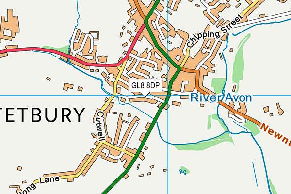 GL8 8DP map - OS VectorMap District (Ordnance Survey)