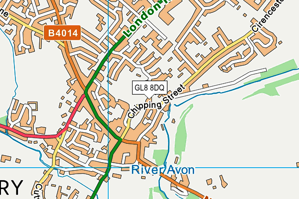 GL8 8DQ map - OS VectorMap District (Ordnance Survey)