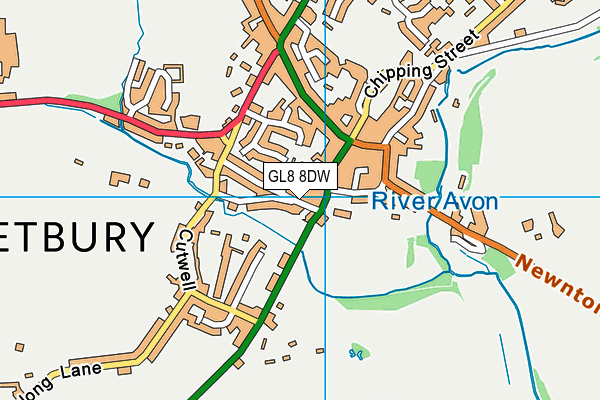 GL8 8DW map - OS VectorMap District (Ordnance Survey)