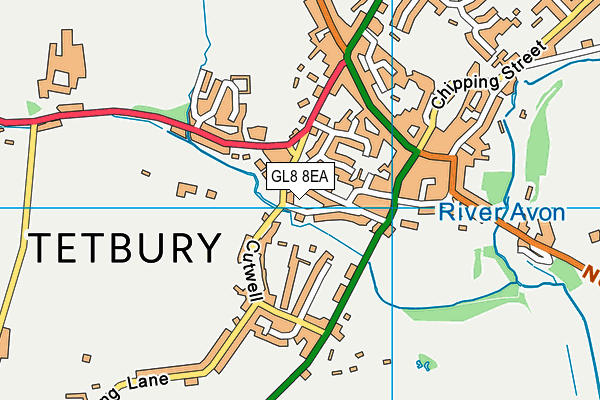 GL8 8EA map - OS VectorMap District (Ordnance Survey)