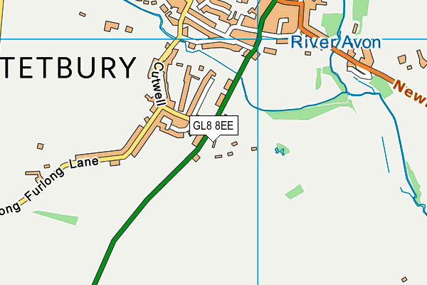 GL8 8EE map - OS VectorMap District (Ordnance Survey)