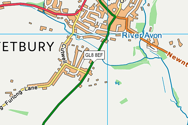 GL8 8EF map - OS VectorMap District (Ordnance Survey)