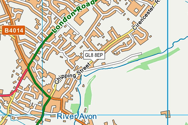 GL8 8EP map - OS VectorMap District (Ordnance Survey)