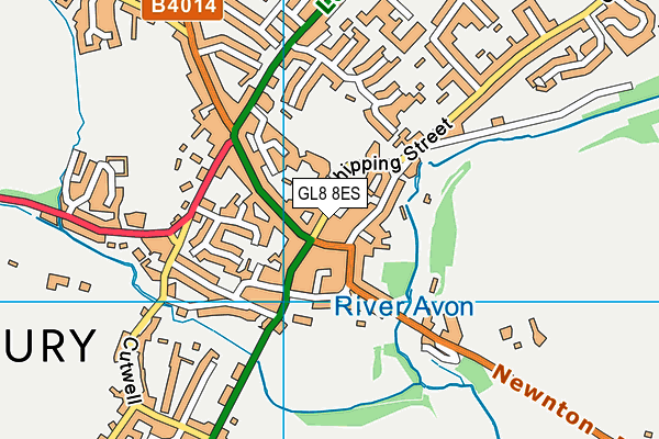 GL8 8ES map - OS VectorMap District (Ordnance Survey)