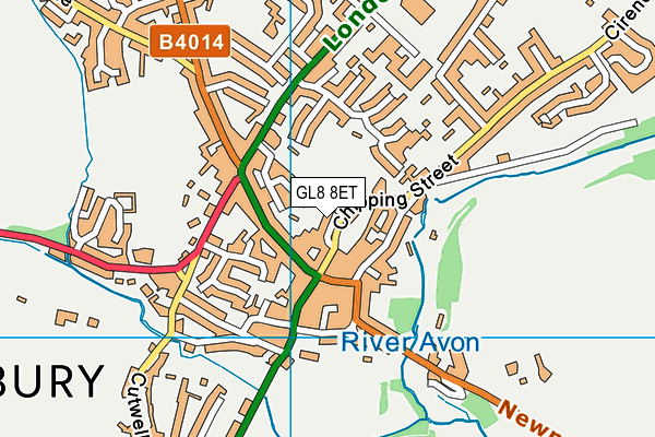 GL8 8ET map - OS VectorMap District (Ordnance Survey)