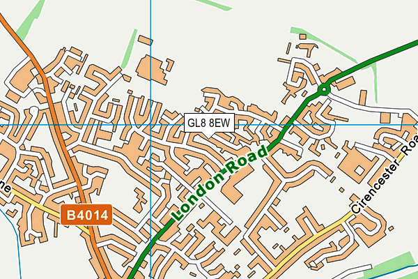 GL8 8EW map - OS VectorMap District (Ordnance Survey)