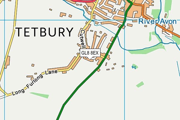 GL8 8EX map - OS VectorMap District (Ordnance Survey)