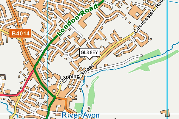 GL8 8EY map - OS VectorMap District (Ordnance Survey)