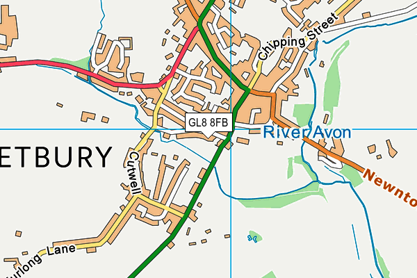 GL8 8FB map - OS VectorMap District (Ordnance Survey)