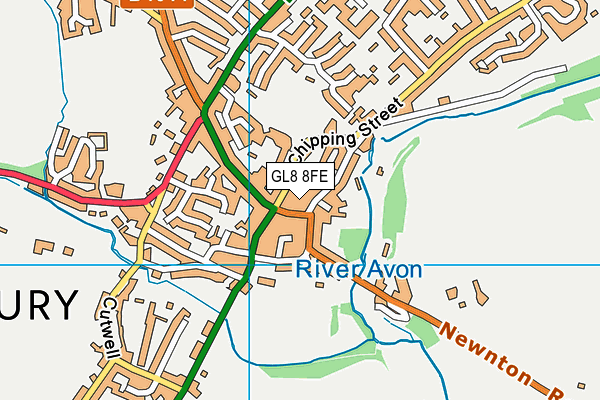 GL8 8FE map - OS VectorMap District (Ordnance Survey)