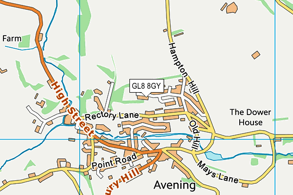 GL8 8GY map - OS VectorMap District (Ordnance Survey)