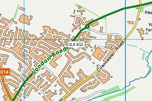 GL8 8GZ map - OS VectorMap District (Ordnance Survey)