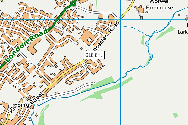 GL8 8HJ map - OS VectorMap District (Ordnance Survey)