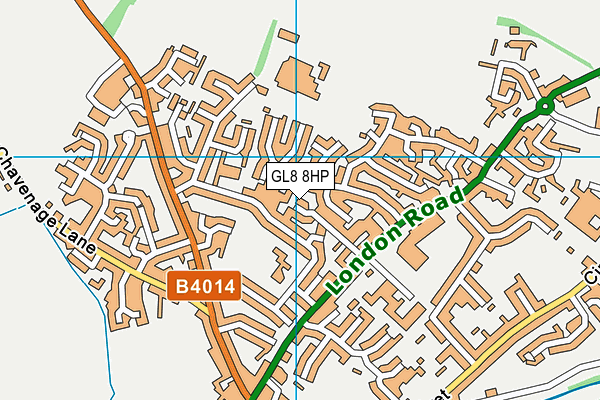 GL8 8HP map - OS VectorMap District (Ordnance Survey)