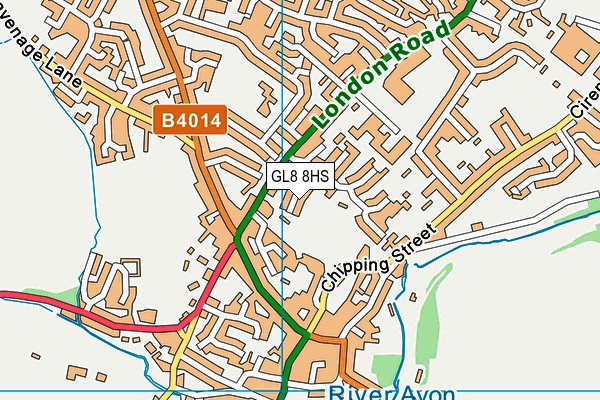 GL8 8HS map - OS VectorMap District (Ordnance Survey)