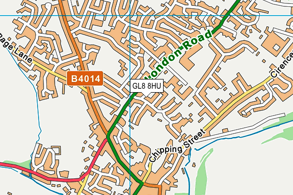 GL8 8HU map - OS VectorMap District (Ordnance Survey)