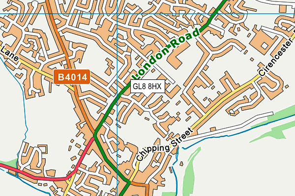 GL8 8HX map - OS VectorMap District (Ordnance Survey)