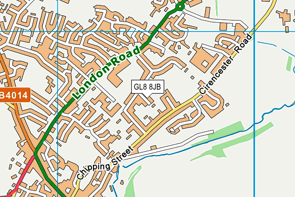 GL8 8JB map - OS VectorMap District (Ordnance Survey)