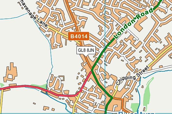 GL8 8JN map - OS VectorMap District (Ordnance Survey)