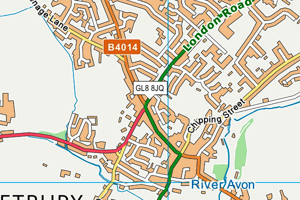 GL8 8JQ map - OS VectorMap District (Ordnance Survey)