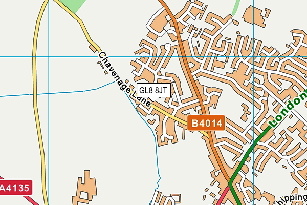 GL8 8JT map - OS VectorMap District (Ordnance Survey)