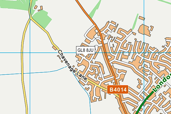 GL8 8JU map - OS VectorMap District (Ordnance Survey)