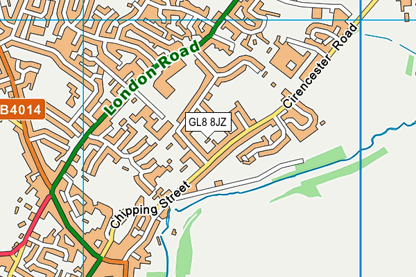 GL8 8JZ map - OS VectorMap District (Ordnance Survey)