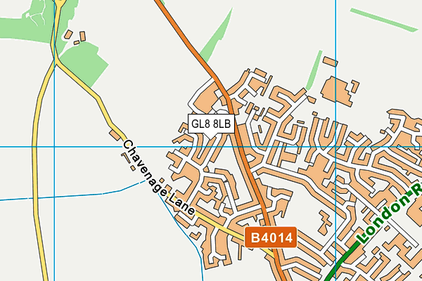 GL8 8LB map - OS VectorMap District (Ordnance Survey)