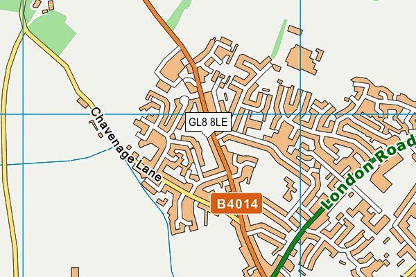 GL8 8LE map - OS VectorMap District (Ordnance Survey)
