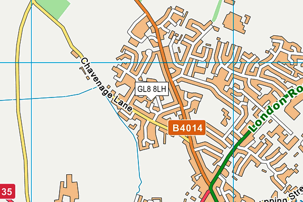 GL8 8LH map - OS VectorMap District (Ordnance Survey)