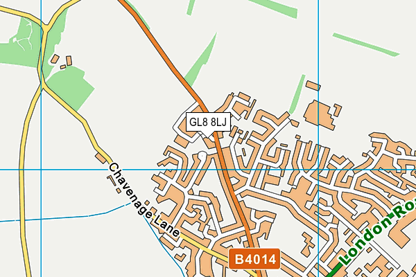 GL8 8LJ map - OS VectorMap District (Ordnance Survey)